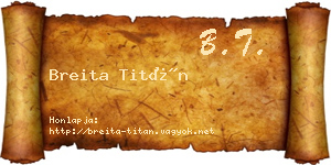 Breita Titán névjegykártya